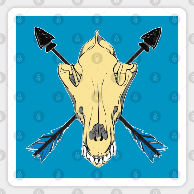 Wolf Skull 5 Sticker by Brightfeather